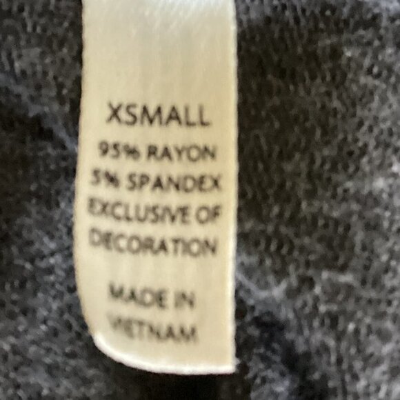 Soma Divine Terry Pocket Poncho Tunic XS Black Gray Floral Hood Oversize 161D - Picture 7 of 8